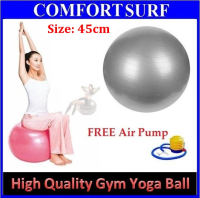 45cm High Quality Burst Resistance Yoga Ball Gym Fitness Exercise + FREE Pump GIVEN!